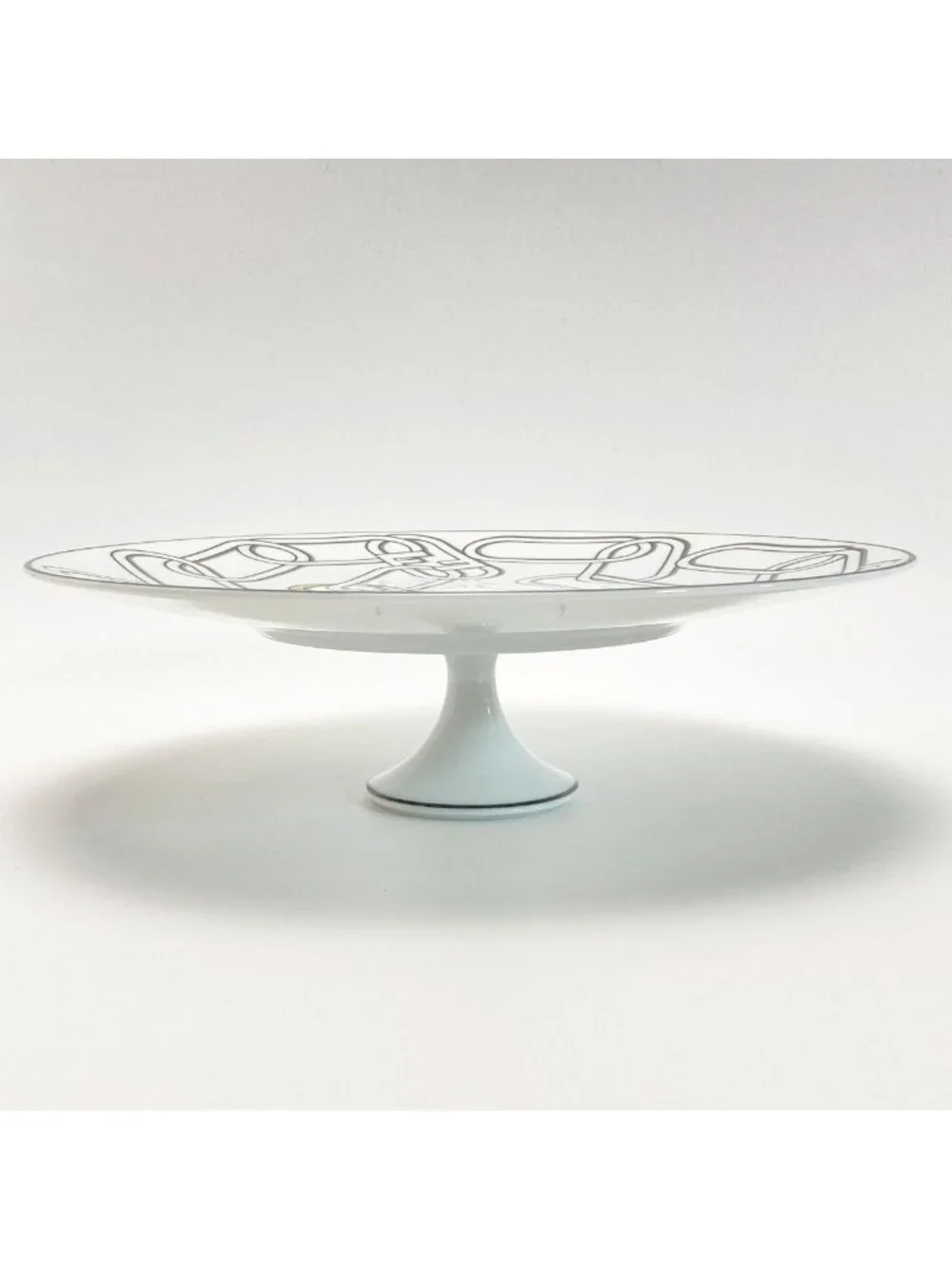Fendi O'Lock Logo Cake Stand Plate Tableware Collection Porcelain